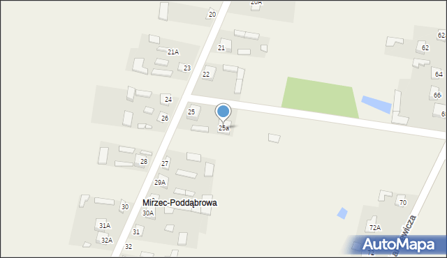 Mirzec, Mirzec-Poddąbrowa, 25a, mapa Mirzec