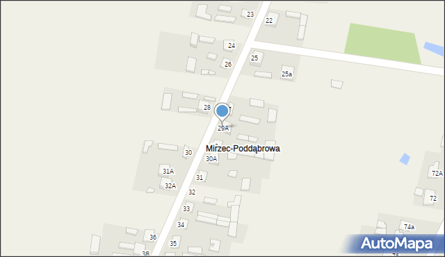 Mirzec, Mirzec-Poddąbrowa, 29A, mapa Mirzec