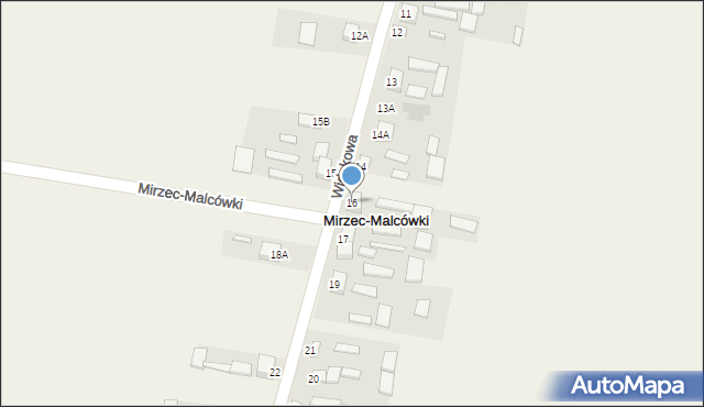 Mirzec-Malcówki, Mirzec-Malcówki, 16, mapa Mirzec-Malcówki