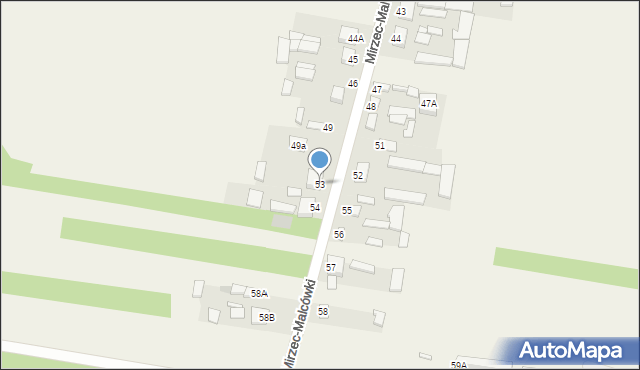 Mirzec-Malcówki, Mirzec-Malcówki, 53, mapa Mirzec-Malcówki