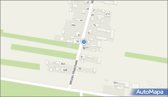 Mirzec-Malcówki, Mirzec-Malcówki, 56, mapa Mirzec-Malcówki