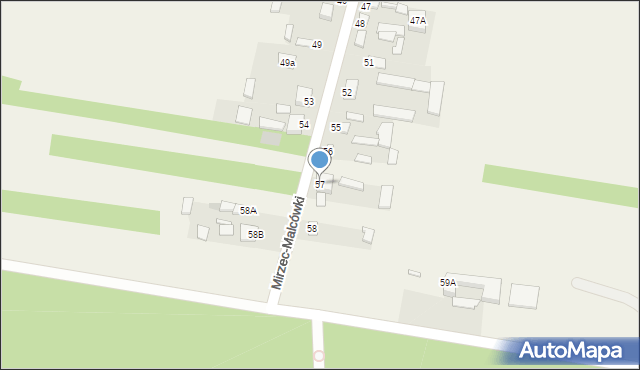 Mirzec-Malcówki, Mirzec-Malcówki, 57, mapa Mirzec-Malcówki