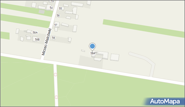 Mirzec-Malcówki, Mirzec-Malcówki, 59A, mapa Mirzec-Malcówki