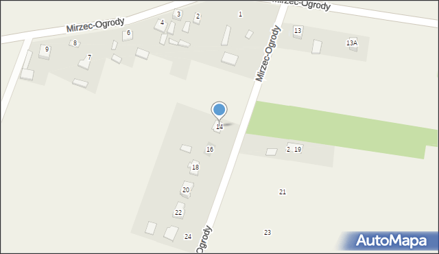 Mirzec-Ogrody, Mirzec-Ogrody, 14, mapa Mirzec-Ogrody