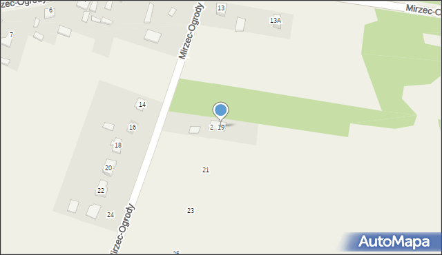 Mirzec-Ogrody, Mirzec-Ogrody, 19, mapa Mirzec-Ogrody