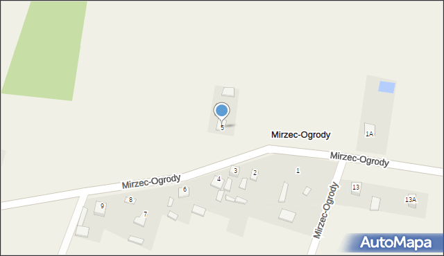 Mirzec-Ogrody, Mirzec-Ogrody, 5, mapa Mirzec-Ogrody