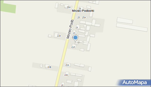 Mirzec-Podborki, Mirzec-Podborki, 21B, mapa Mirzec-Podborki