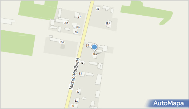 Mirzec-Podborki, Mirzec-Podborki, 34a, mapa Mirzec-Podborki