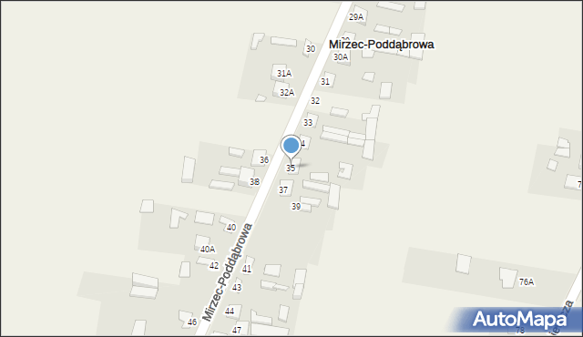 Mirzec-Poddąbrowa, Mirzec-Poddąbrowa, 35, mapa Mirzec-Poddąbrowa