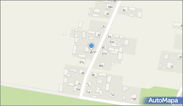 Mirzec-Poddąbrowa, Mirzec-Poddąbrowa, 67, mapa Mirzec-Poddąbrowa
