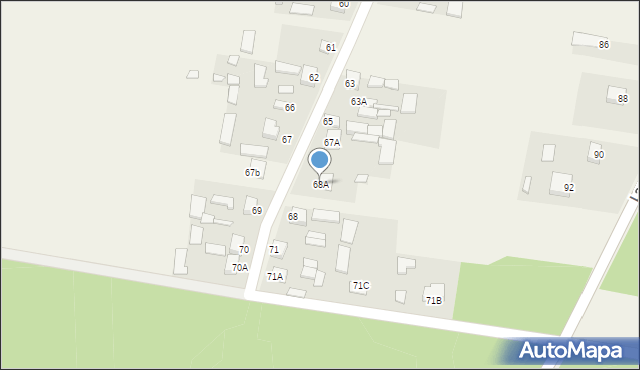 Mirzec-Poddąbrowa, Mirzec-Poddąbrowa, 68A, mapa Mirzec-Poddąbrowa