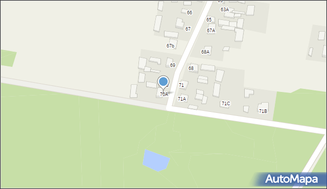 Mirzec-Poddąbrowa, Mirzec-Poddąbrowa, 70A, mapa Mirzec-Poddąbrowa