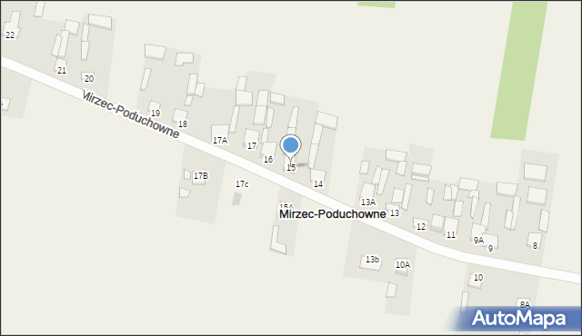 Mirzec-Poduchowne, Mirzec-Poduchowne, 15, mapa Mirzec-Poduchowne