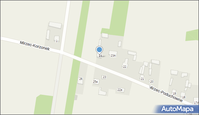 Mirzec-Poduchowne, Mirzec-Poduchowne, 25, mapa Mirzec-Poduchowne