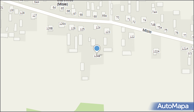 Misie, Misie, 124a, mapa Misie