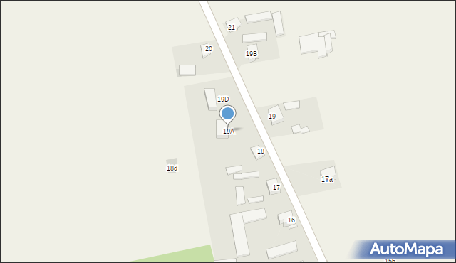 Mistrzewice, Mistrzewice, 19A, mapa Mistrzewice