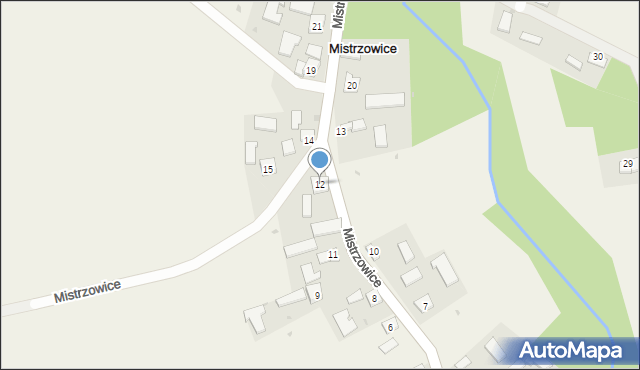 Mistrzowice, Mistrzowice, 12, mapa Mistrzowice