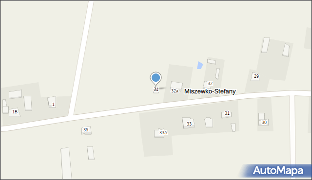 Miszewko-Stefany, Miszewko-Stefany, 34, mapa Miszewko-Stefany