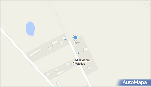 Miszkieniki Wielkie, Miszkieniki Wielkie, 10, mapa Miszkieniki Wielkie