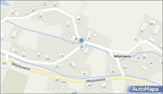 Miszkowice, Miszkowice, 36, mapa Miszkowice