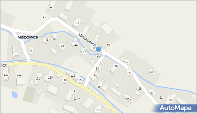 Miszkowice, Miszkowice, 51, mapa Miszkowice
