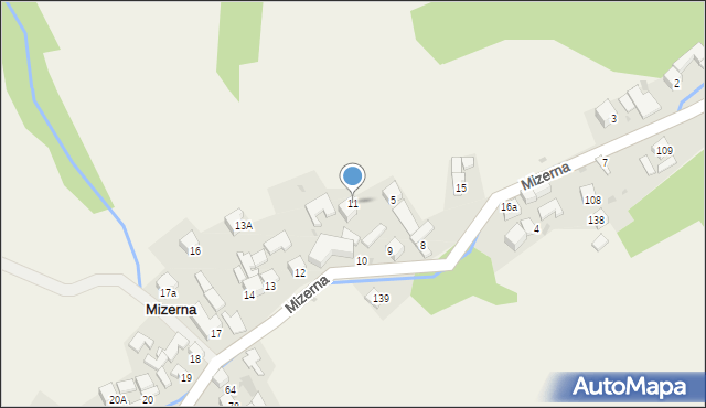 Mizerna, Mizerna, 11, mapa Mizerna