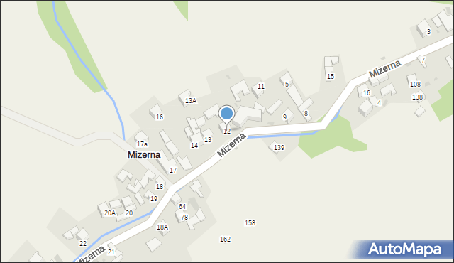 Mizerna, Mizerna, 12, mapa Mizerna