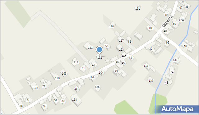 Mizerna, Mizerna, 132, mapa Mizerna