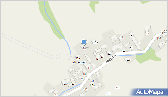 Mizerna, Mizerna, 16, mapa Mizerna