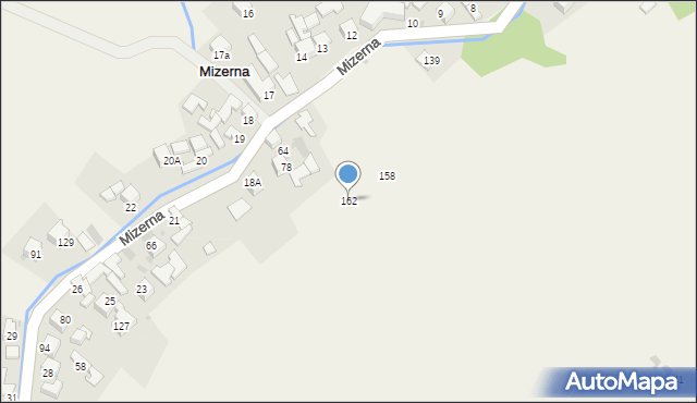 Mizerna, Mizerna, 162, mapa Mizerna