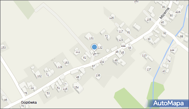 Mizerna, Mizerna, 47, mapa Mizerna