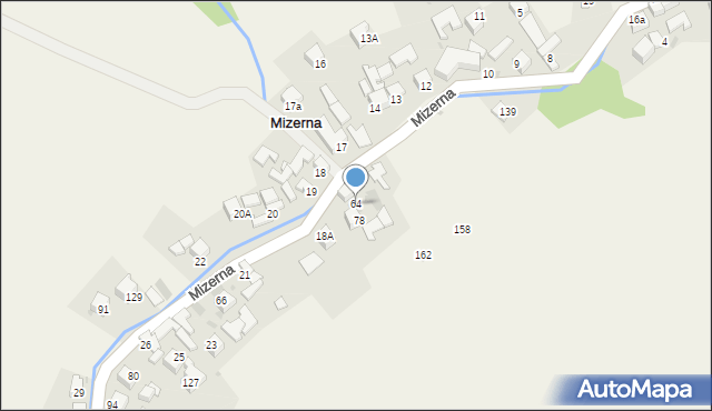Mizerna, Mizerna, 64, mapa Mizerna