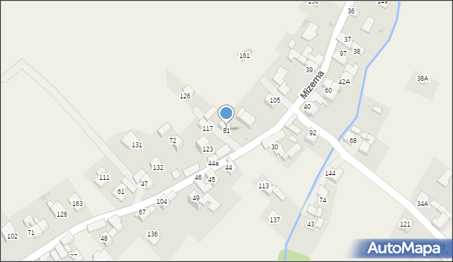 Mizerna, Mizerna, 81, mapa Mizerna