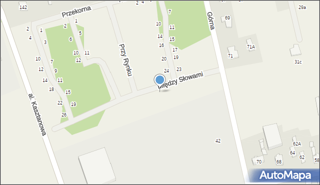 Młochów, Między Słowami, 11, mapa Młochów