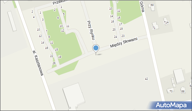 Młochów, Między Słowami, 19, mapa Młochów