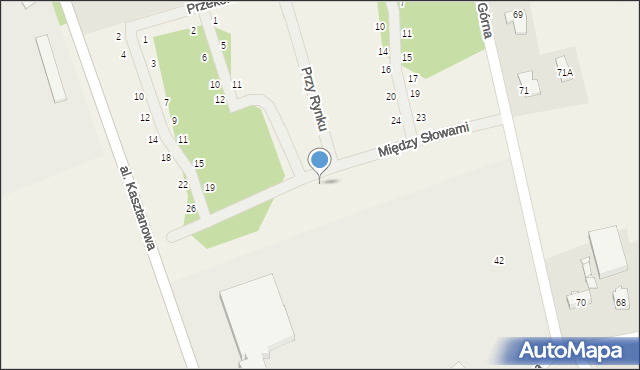 Młochów, Między Słowami, 21, mapa Młochów
