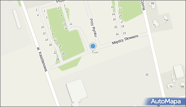 Młochów, Między Słowami, 23, mapa Młochów