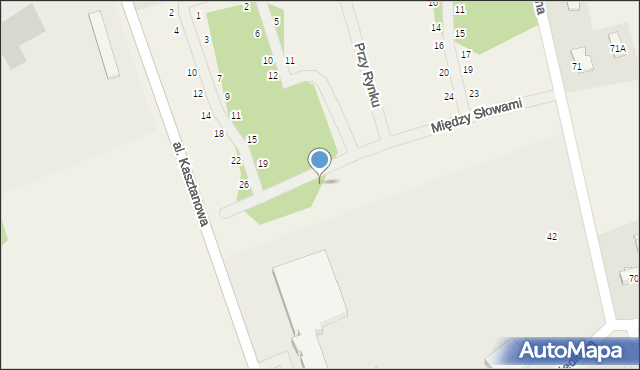 Młochów, Między Słowami, 29, mapa Młochów