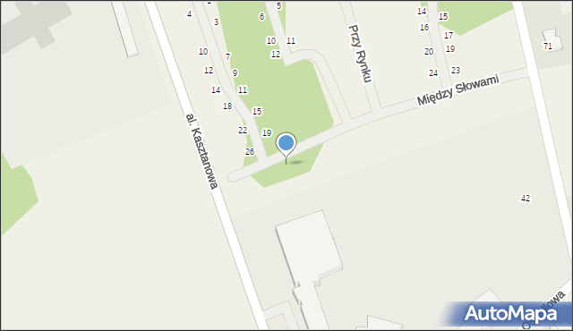 Młochów, Między Słowami, 33, mapa Młochów