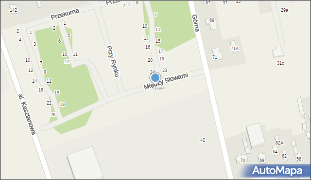 Młochów, Między Słowami, 9, mapa Młochów