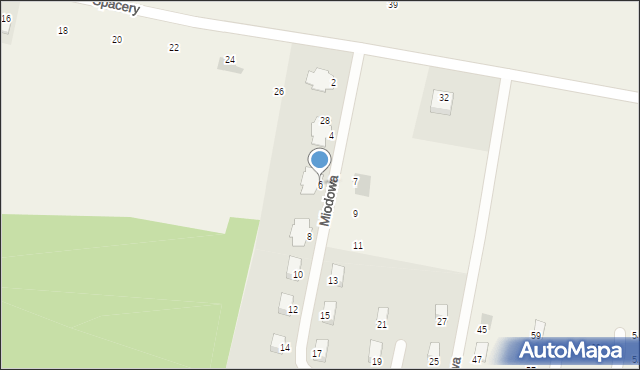 Młoszowa, Miodowa, 6, mapa Młoszowa