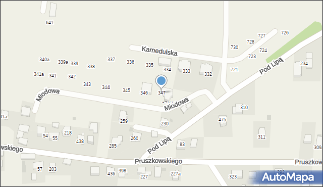 Mników, Miodowa, 4, mapa Mników