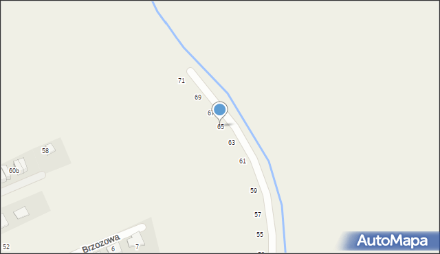 Modlniczka, Miodowa, 65, mapa Modlniczka