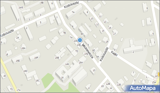 Morąg, Mickiewicza Adama, 10D, mapa Morąg