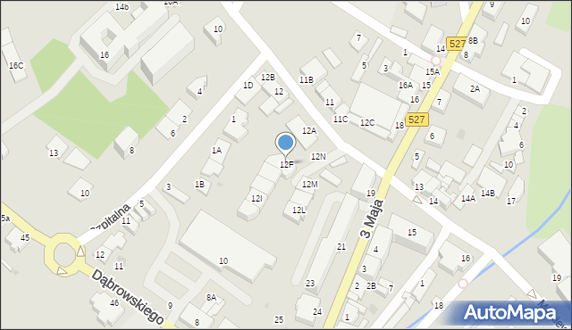 Morąg, Mickiewicza Adama, 12F, mapa Morąg