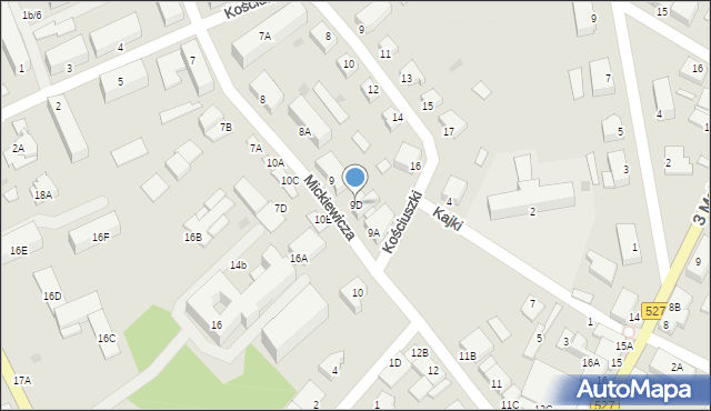 Morąg, Mickiewicza Adama, 9D, mapa Morąg