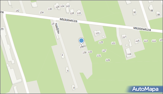 Mrozy, Mickiewicza Adama, 135, mapa Mrozy