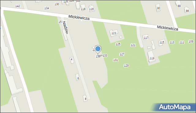 Mrozy, Mickiewicza Adama, 139, mapa Mrozy