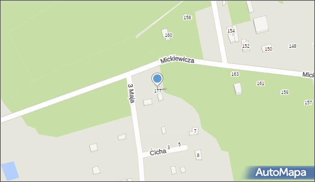 Mrozy, Mickiewicza Adama, 177, mapa Mrozy