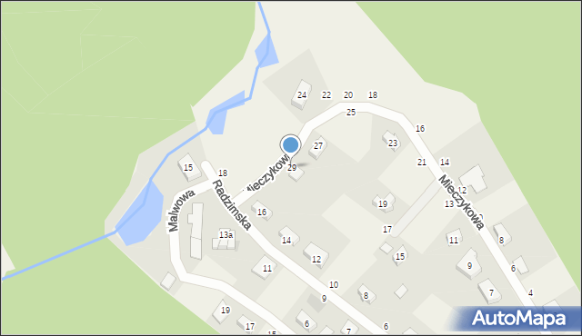 Mściszewo, Mieczykowa, 29, mapa Mściszewo